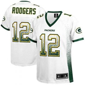 Wholesale Cheap Nike Packers #12 Aaron Rodgers White Women\'s Stitched NFL Elite Drift Fashion Jersey