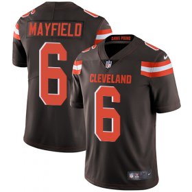 Wholesale Cheap Nike Browns #6 Baker Mayfield Brown Team Color Men\'s Stitched NFL Vapor Untouchable Limited Jersey