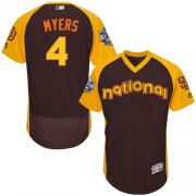 Wholesale Cheap Padres #4 Wil Myers Brown Flexbase Authentic Collection 2016 All-Star National League Stitched MLB Jersey