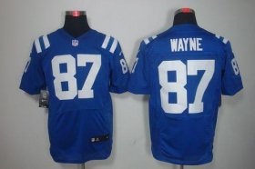 Wholesale Cheap Nike Colts #87 Reggie Wayne Royal Blue Team Color Men\'s Stitched NFL Elite Jersey