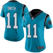 Wholesale Cheap Nike Panthers #11 Torrey Smith Blue Women's Stitched NFL Limited Rush Jersey