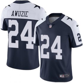 Wholesale Cheap Nike Cowboys #24 Chidobe Awuzie Navy Blue Thanksgiving Men\'s Stitched NFL Vapor Untouchable Limited Throwback Jersey