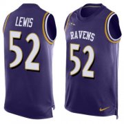 Wholesale Cheap Nike Ravens #52 Ray Lewis Purple Team Color Men's Stitched NFL Limited Tank Top Jersey