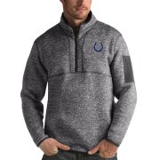 Wholesale Cheap Indianapolis Colts Antigua Fortune Quarter-Zip Pullover Jacket Charcoal