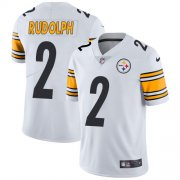 Wholesale Cheap Nike Steelers #2 Mason Rudolph White Men's Stitched NFL Vapor Untouchable Limited Jersey