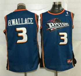 Wholesale Cheap Men\'s Detroit Pistons #3 Ben Wallace Teal Green Soul Swingman Jersey