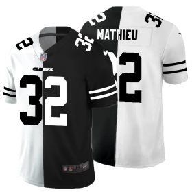 Cheap Kansas City Chiefs #32 Tyrann Mathieu Men\'s Black V White Peace Split Nike Vapor Untouchable Limited NFL Jersey