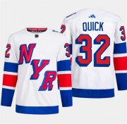 Cheap Men's New York Rangers #32 Jonathan Quick White 2024 Stadium Series Stitched Jersey