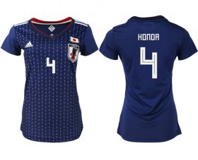 Wholesale Cheap Women\'s Japan #4 Honda Home Soccer Country Jersey