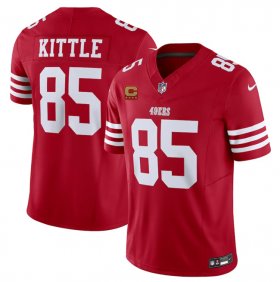 Wholesale Cheap Men\'s San Francisco 49ers #85 George Kittle Red 2023 F.U.S.E. With 1-Star C Patch Vapor Untouchable Limited Football Stitched Jersey