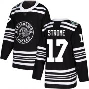 Wholesale Cheap Adidas Blackhawks #17 Dylan Strome Black Authentic 2019 Winter Classic Stitched NHL Jersey