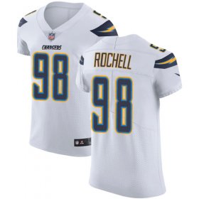 Wholesale Cheap Nike Chargers #98 Isaac Rochell White Men\'s Stitched NFL Vapor Untouchable Elite Jersey
