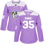 Wholesale Cheap Adidas Predators #35 Pekka Rinne Purple Authentic Fights Cancer Women's Stitched NHL Jersey