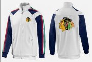 Wholesale Cheap NHL Chicago Blackhawks Zip Jackets White-2