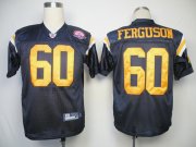 Wholesale Cheap Jets #60 D'Brickashaw Ferguson Dark Blue With AFL 50TH Patch Stitched NFL Jersey