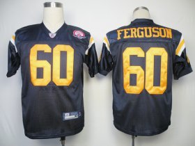 Wholesale Cheap Jets #60 D\'Brickashaw Ferguson Dark Blue With AFL 50TH Patch Stitched NFL Jersey