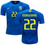 Wholesale Cheap Brazil #22 Rodriguinho Away Kid Soccer Country Jersey
