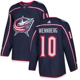Wholesale Cheap Adidas Blue Jackets #10 Alexander Wennberg Navy Blue Home Authentic Stitched NHL Jersey