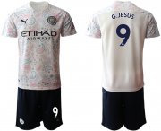 Wholesale Cheap Men 2020-2021 club Manchester City away 9 white Soccer Jerseys