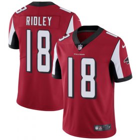 Wholesale Cheap Nike Falcons #18 Calvin Ridley Red Team Color Men\'s Stitched NFL Vapor Untouchable Limited Jersey