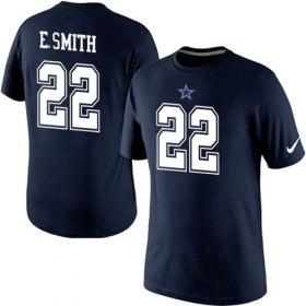 Wholesale Cheap Nike Dallas Cowboys #22 Emmitt Smith Pride Name & Number NFL T-Shirt Blue
