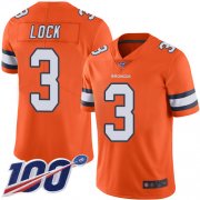 Wholesale Cheap Nike Broncos #3 Drew Lock Orange Men's Stitched NFL Limited Rush 100th Season Jersey