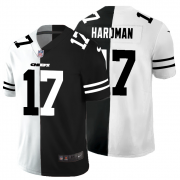 Cheap Kansas City Chiefs #17 Mecole Hardman Men's Black V White Peace Split Nike Vapor Untouchable Limited NFL Jersey