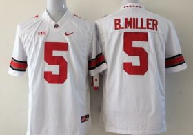 Wholesale Cheap Ohio State Buckeyes #5 Baxton Miller 2014 White Limited Jersey