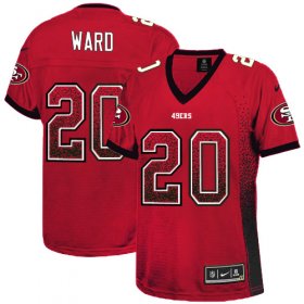 Wholesale Cheap Nike 49ers #20 Jimmie Ward Red Team Color Women\'s Stitched NFL Elite Drift Fashion Jersey