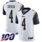 Wholesale Cheap Nike Rams #4 Greg Zuerlein White Men's Stitched NFL 100th Season Vapor Limited Jersey