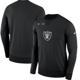 Wholesale Cheap Men\'s Las Vegas Raiders Nike Black Sideline Team Logo Performance Sweatshirt