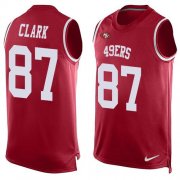 Wholesale Cheap Nike 49ers #87 Dwight Clark Red Team Color Men's Stitched NFL Limited Tank Top Jersey