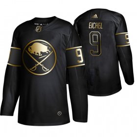 Wholesale Cheap Adidas Sabres #9 Jack Eichel Men\'s 2019 Black Golden Edition Authentic Stitched NHL Jersey