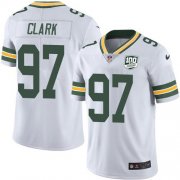 Wholesale Cheap Nike Packers #97 Kenny Clark White Men's 100th Season Stitched NFL Vapor Untouchable Limited Jersey
