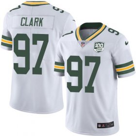 Wholesale Cheap Nike Packers #97 Kenny Clark White Men\'s 100th Season Stitched NFL Vapor Untouchable Limited Jersey