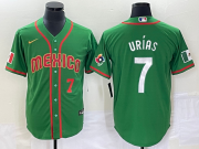 Wholesale Cheap Men's Mexico Baseball #7 Julio Urias Number 2023 Green World Classic Stitched Jersey5