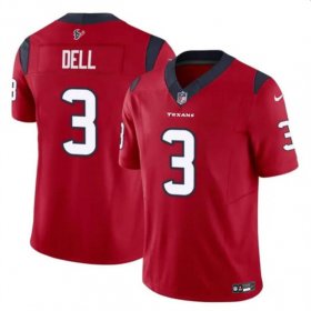 Cheap Men\'s Houston Texans #3 Tank Dell Red 2023 F.U.S.E. Vapor Untouchable Football Stitched Jersey