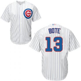 Wholesale Cheap Cubs #13 David Bote White Strip New Cool Base Stitched MLB Jersey