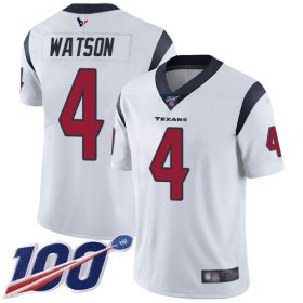 Wholesale Cheap Nike Texans #4 Deshaun Watson White Men\'s Stitched NFL 100th Season Vapor Limited Jersey