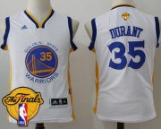 Wholesale Cheap Men's Warriors #35 Kevin Durant White 2017 The Finals Patch Stitched NBA Jersey