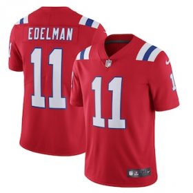 Wholesale Cheap New England Patriots #11 Julian Edelman Men\'s Nike Red Alternate 2020 Vapor Limited Jersey