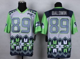 Wholesale Cheap Nike Seahawks #89 Doug Baldwin Grey Men\'s Stitched NFL Elite Noble Fashion Jersey