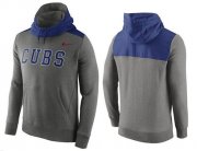Wholesale Cheap Men's Chicago Cubs Nike Gray Cooperstown Collection Hybrid Pullover Hoodie
