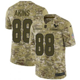 Wholesale Cheap Nike Texans #88 Jordan Akins Camo Men\'s Stitched NFL Limited 2018 Salute To Service Jersey
