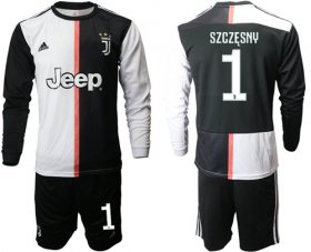 Wholesale Cheap Juventus #1 Szczesny Home Long Sleeves Soccer Club Jersey