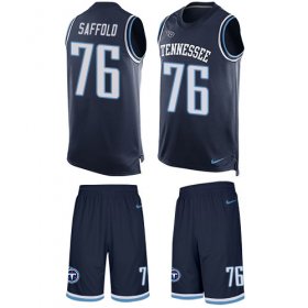 Wholesale Cheap Nike Titans #76 Rodger Saffold Navy Blue Team Color Men\'s Stitched NFL Limited Tank Top Suit Jersey