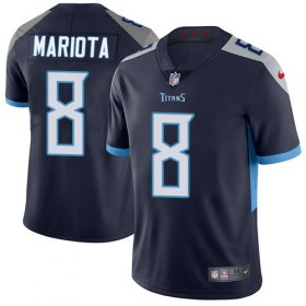 Wholesale Cheap Nike Titans #8 Marcus Mariota Navy Blue Team Color Men\'s Stitched NFL Vapor Untouchable Limited Jersey