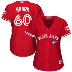 Wholesale Cheap Blue Jays #60 Tanner Roark Red Canada Day Women\'s Stitched MLB Jersey