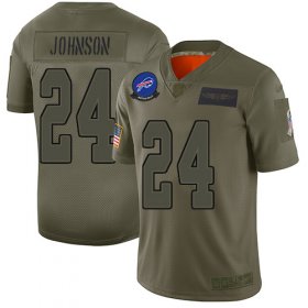 Wholesale Cheap Nike Bills #24 Taron Johnson Camo Men\'s Stitched NFL Limited 2019 Salute To Service Jersey