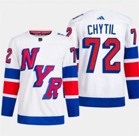 Cheap Men\'s New York Rangers #72 Filip Chytil White 2024 Stadium Series Stitched Jersey